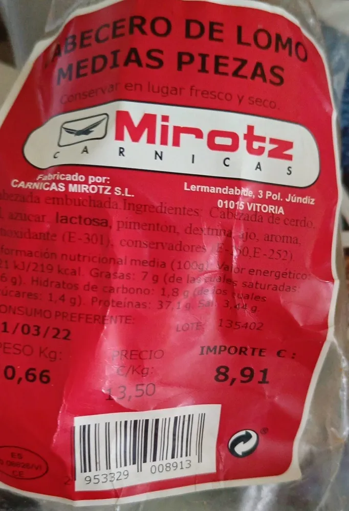 Cabecero de lomo