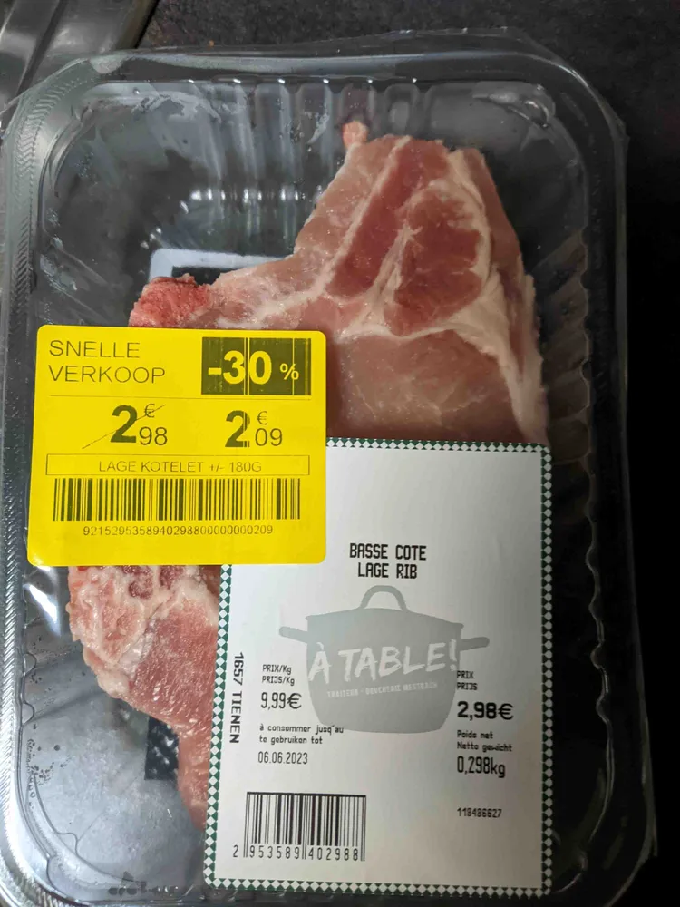 Basse cote Lage rib