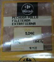 Pechuga pollo fileteada extratierna