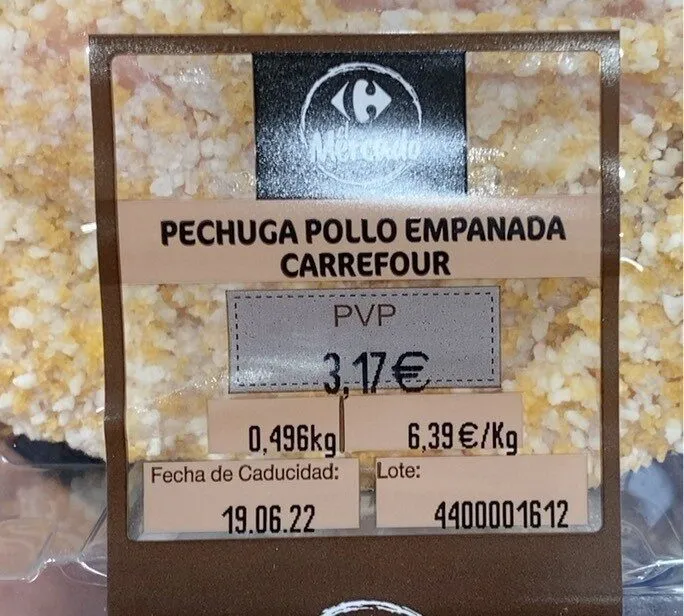 Pechuga pollo empanada