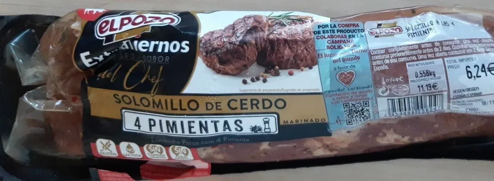 Solomillo de cerdo cuatro pimientas