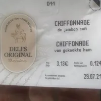 Chiffonnade de jambon cuit