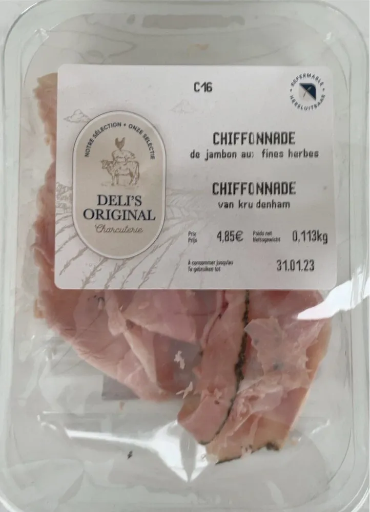 Chiffonnade de jambon aux fines herbes