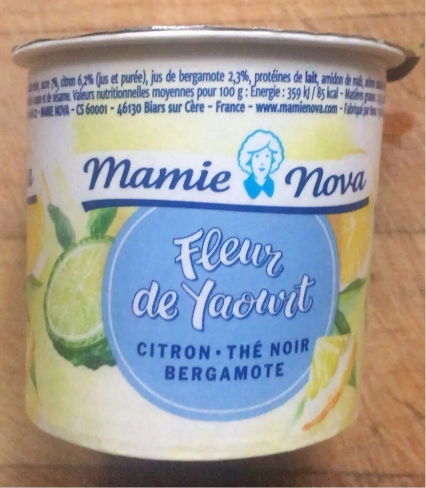 Fleur de yaourt citron thé noir bergamote