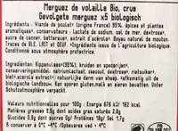 Saucisse de volaille Bio