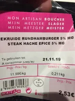 Steak haché épicé