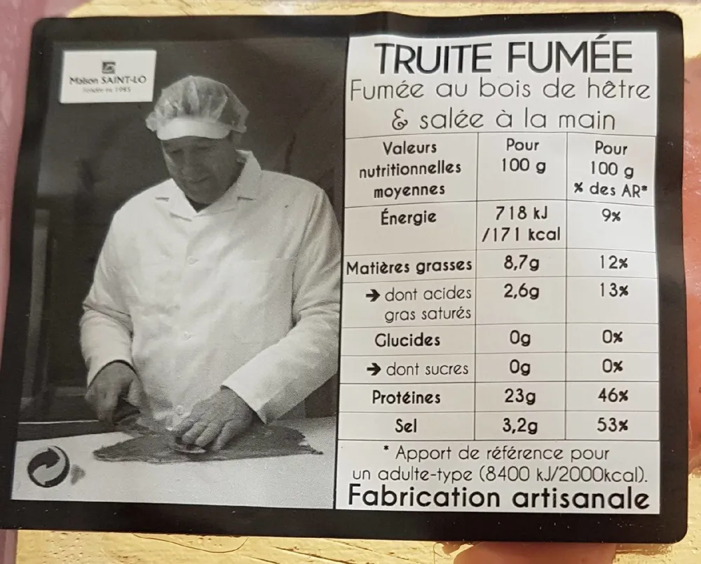 Truite fumée marinée