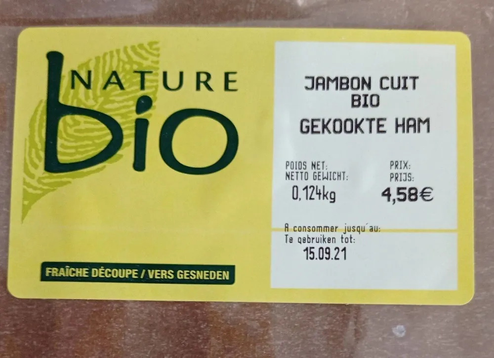 Jambon cuit bio