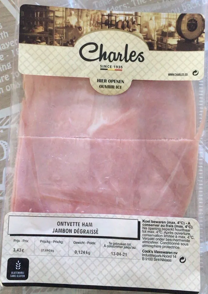 Jambon dégraissé