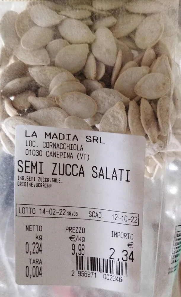 semi di zucca salati