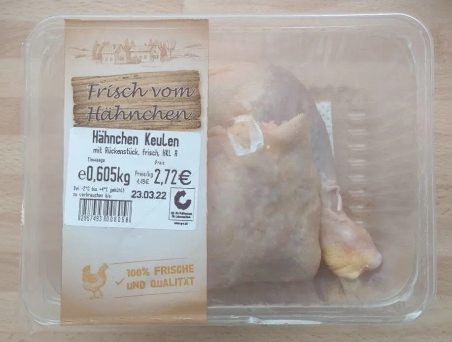 Hähnchen Keulen mit Rückenstück frisch HKL A