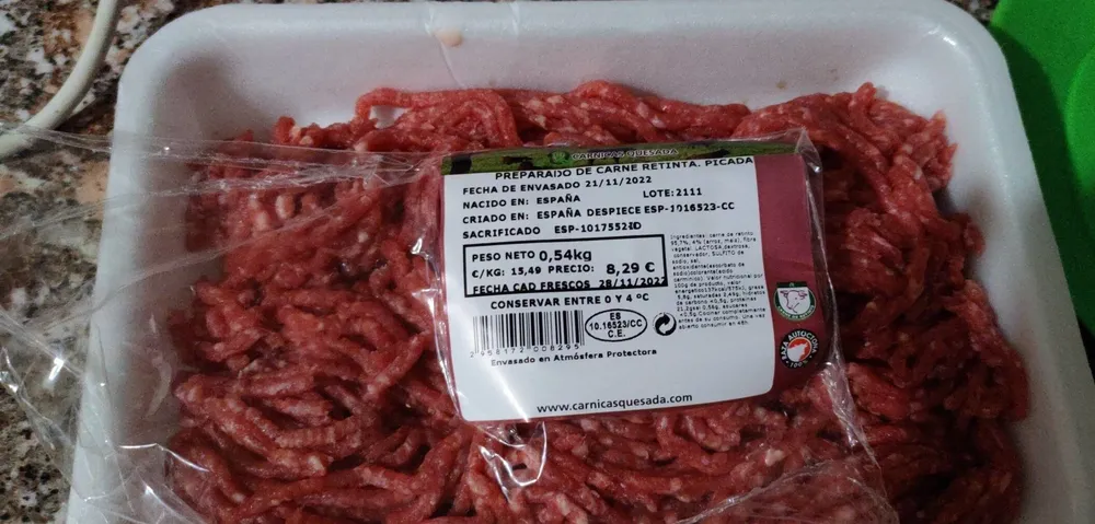 Preparado de carne retinta  picada