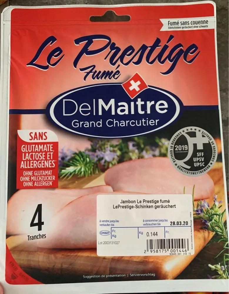 Jambon le prestige fumé