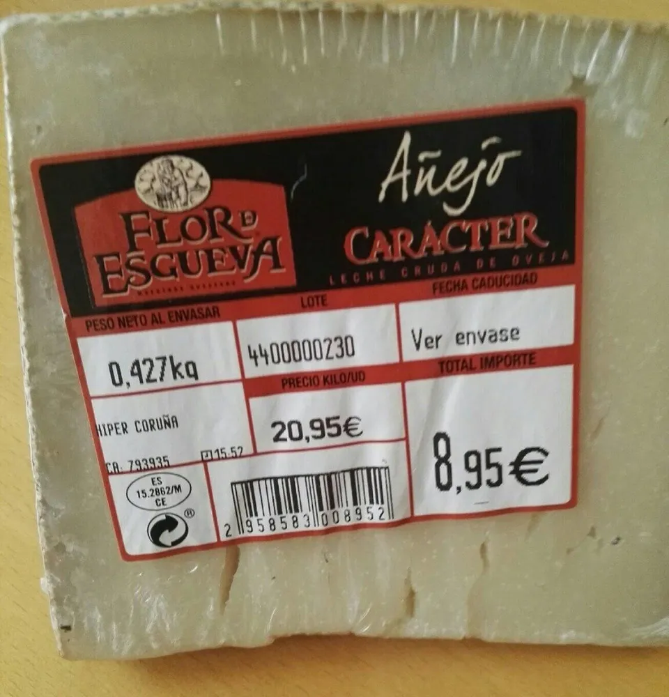 Flor de Esgueva añejo carácter leche cruda de oveja