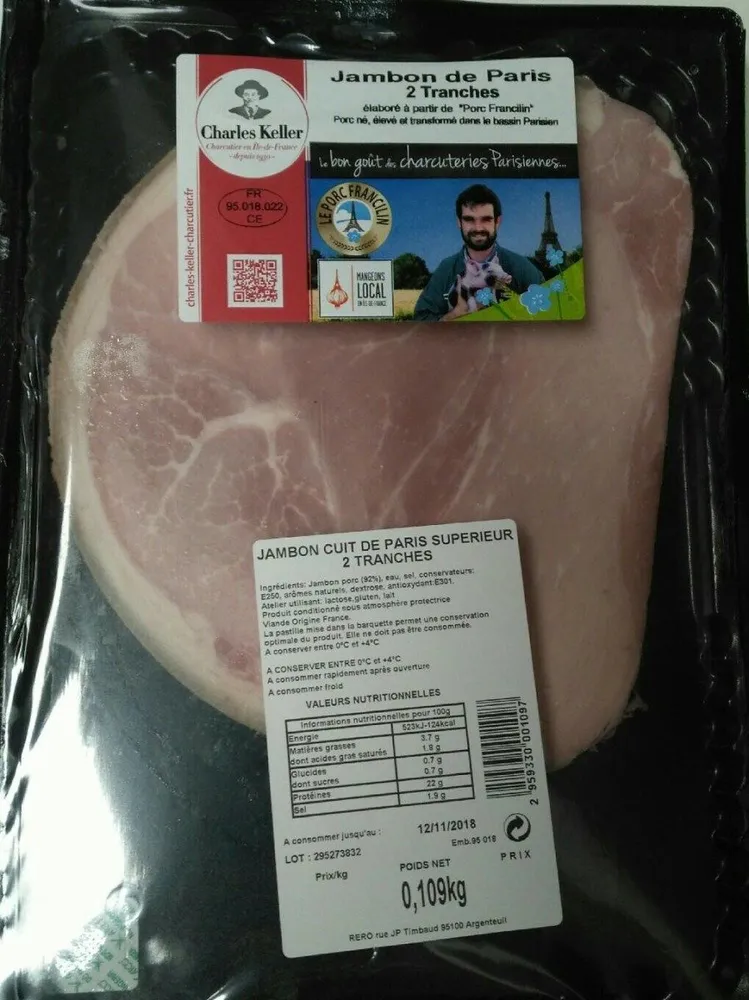 Jambon de Paris 2 tranches