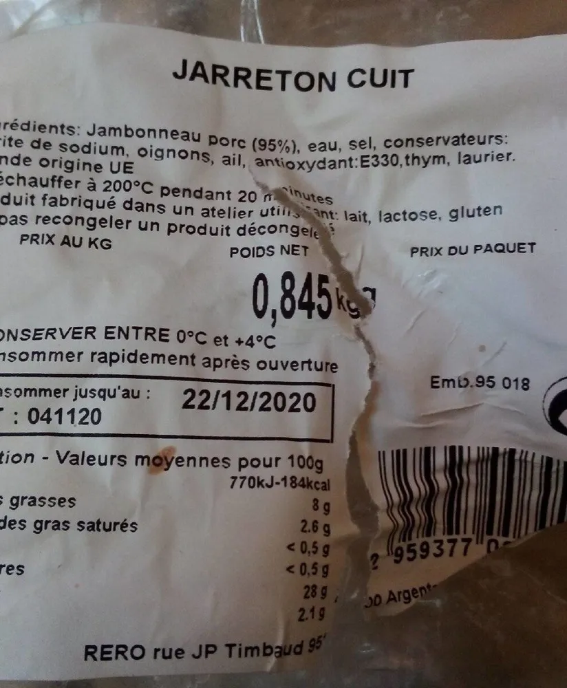 Jarreton cuit