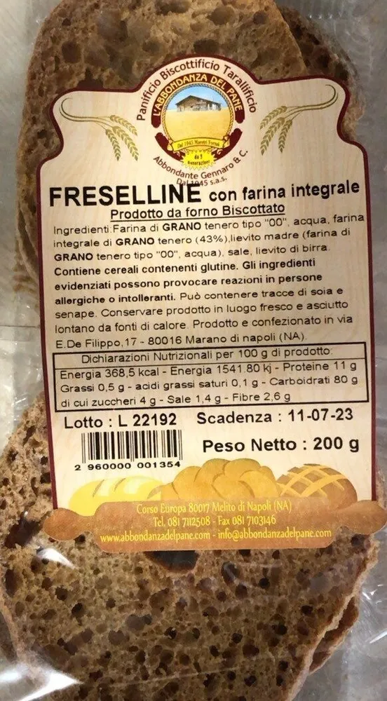 FRESELLINE con farina integrale