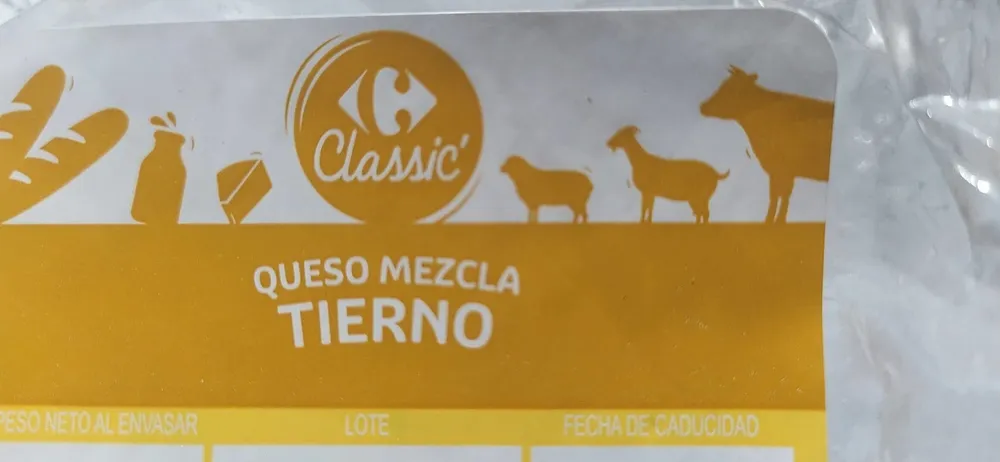 Queso mezcla tierno