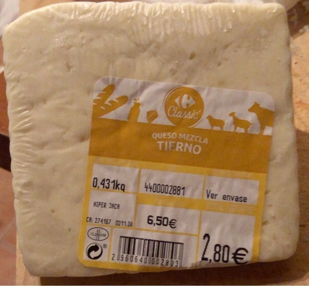 Queso mezcla tierno