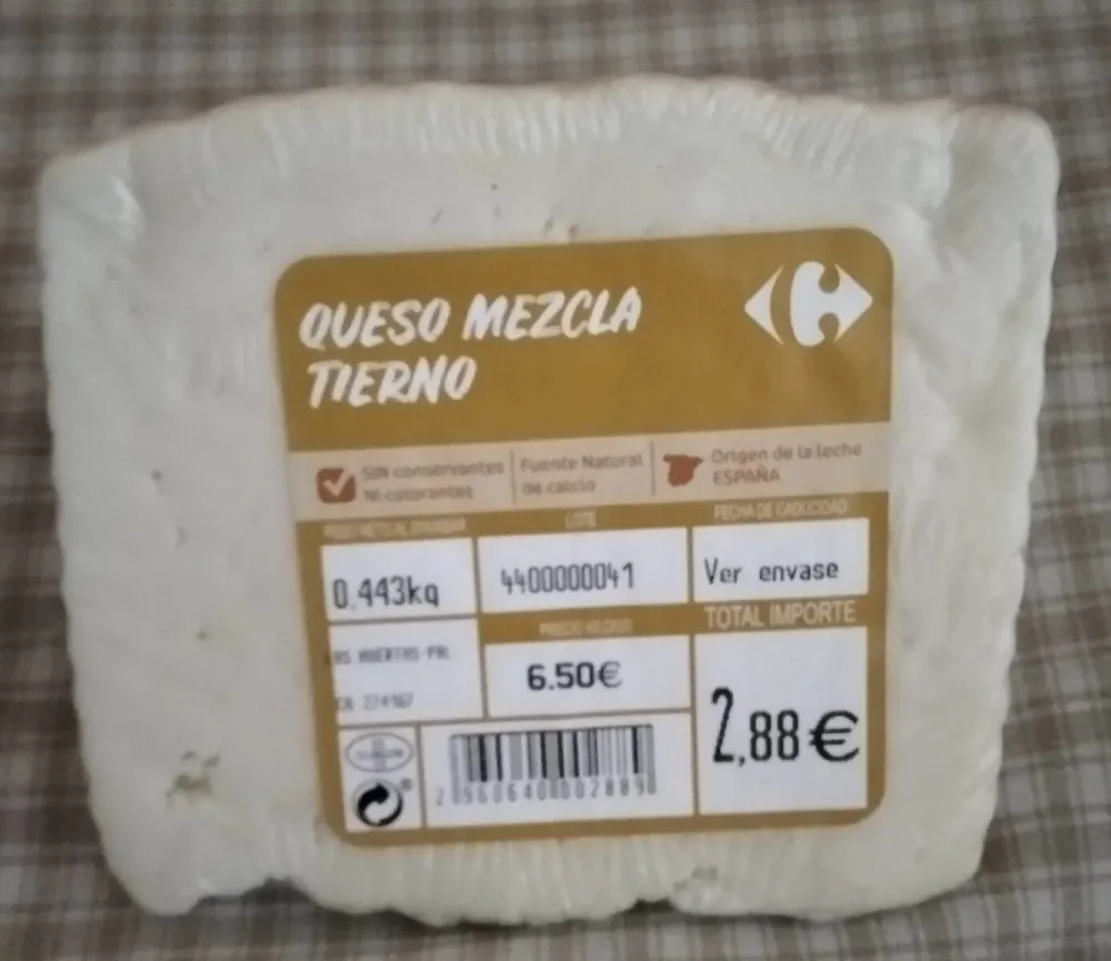 Queso mezcla tierno