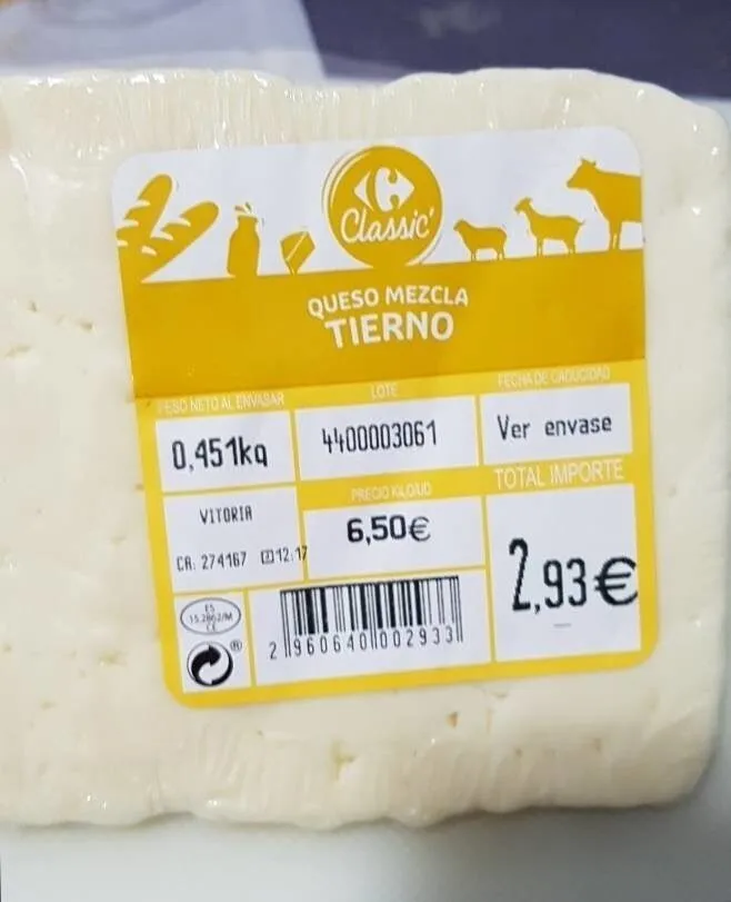 Queso mezcla tierno