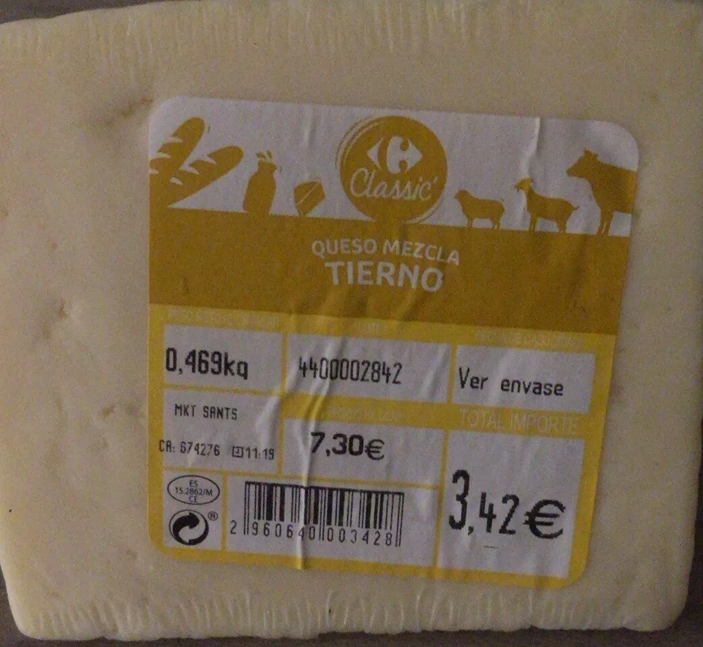 Queso mezcla tierno