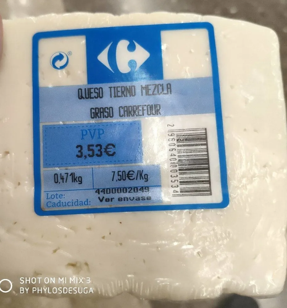 Queso tierno mezcla