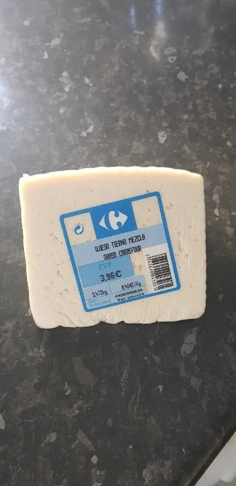 Queso tierno mezcla graso carrefour