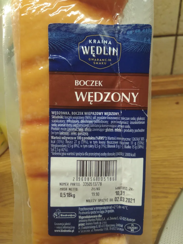 Boczek wędzony