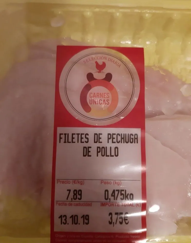 Filetes de pechuga de pollo