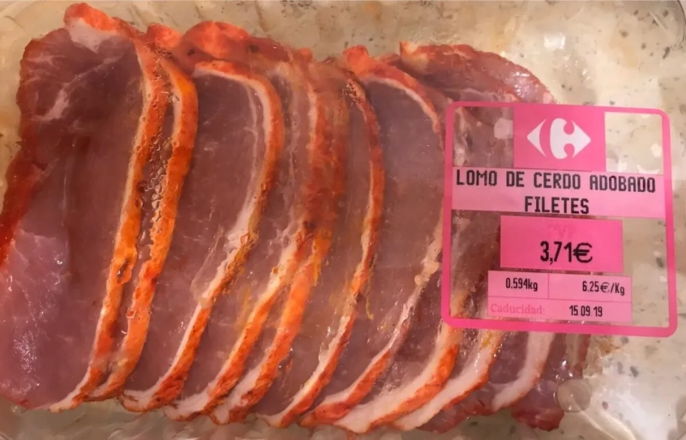 Lomo de cerdo adobado filetes