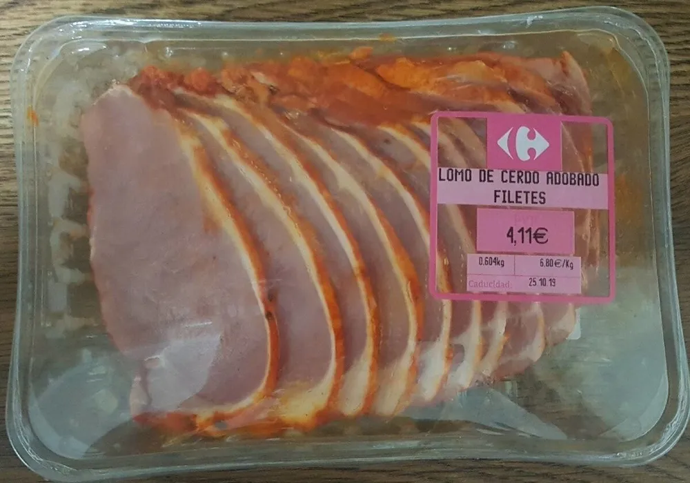 Lomo de cerdo adobado filetes