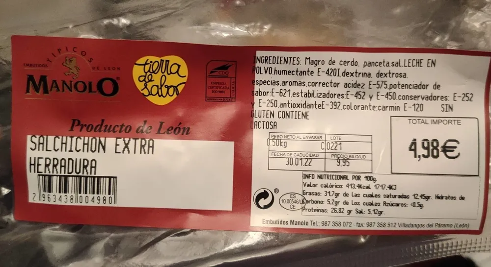 Salchichón extra herradura