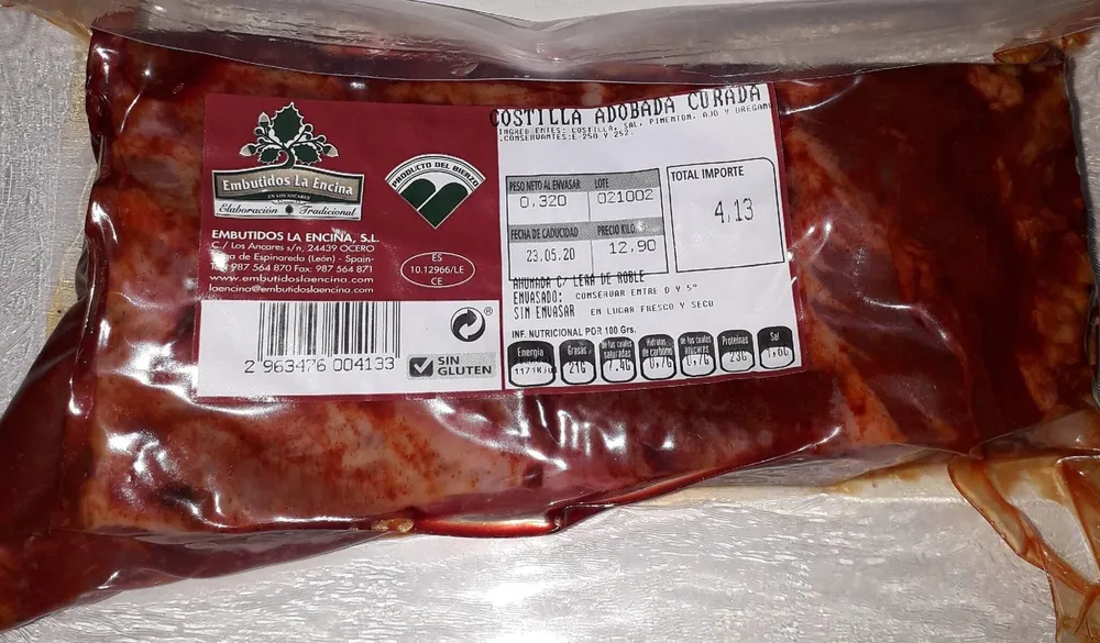 Costilla adobada curada