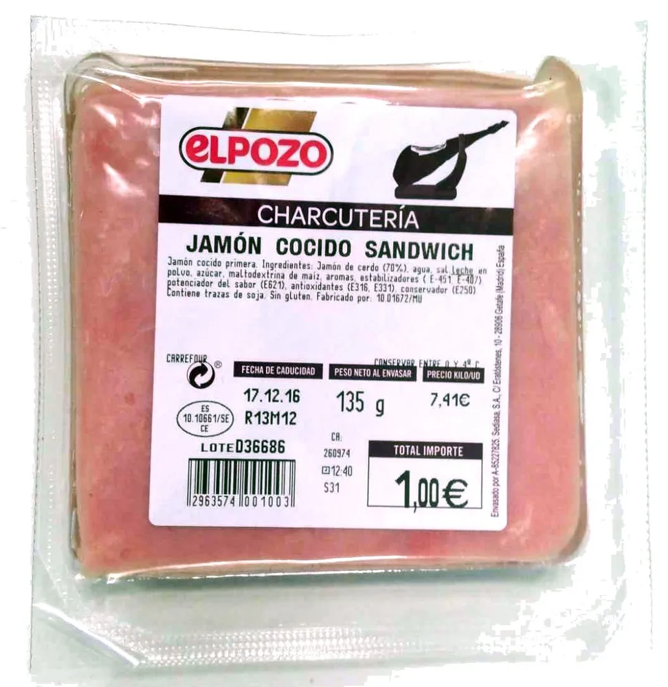 Jamón cocido Sandwich
