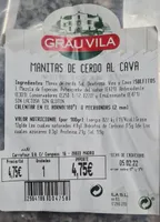 Manitas de cerdo al cava
