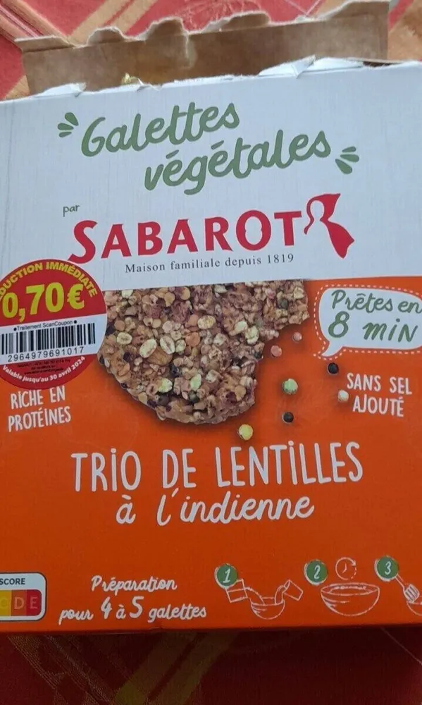 Galettes végétales