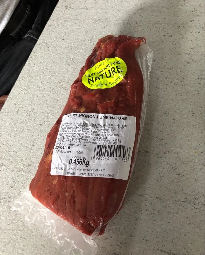 Filet mignon fumé nature
