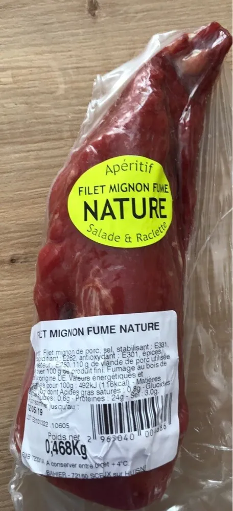 Filet mignon fume nature