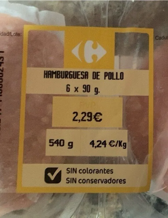 Hamburguesa de pollo