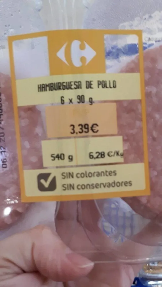 Hamburguesa de pollo