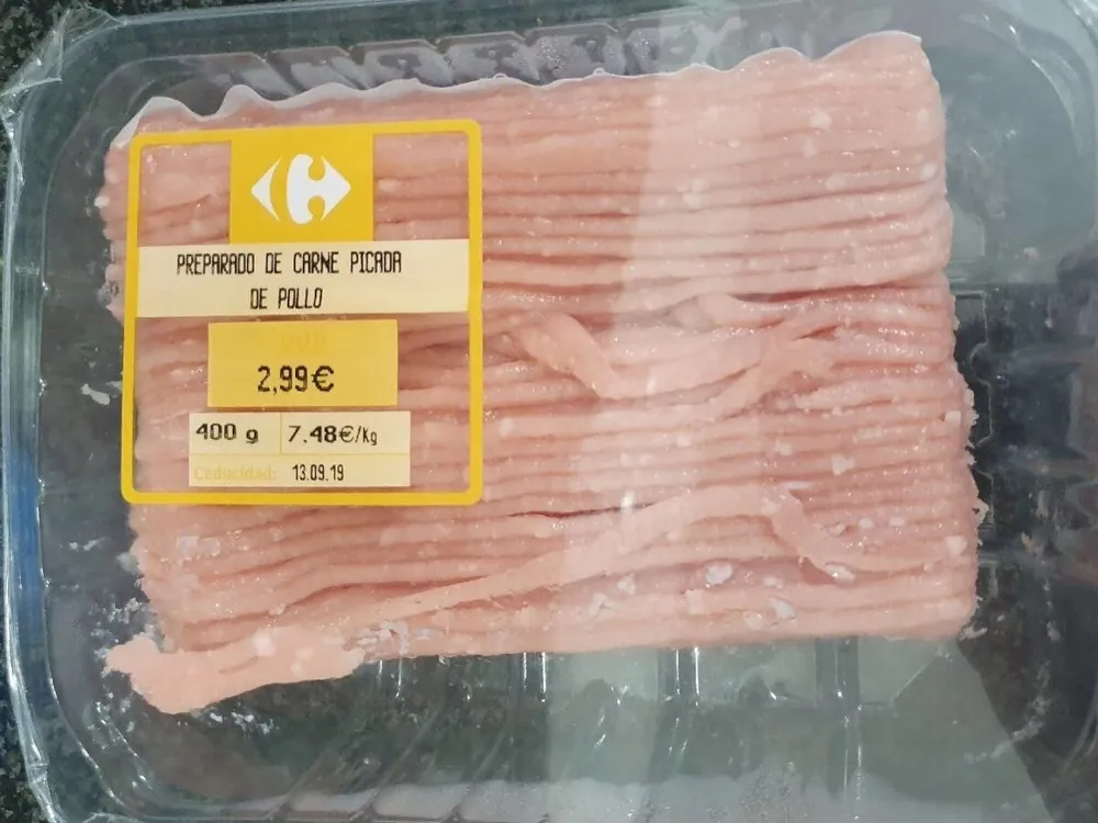 Preparado de carne picada de pollo
