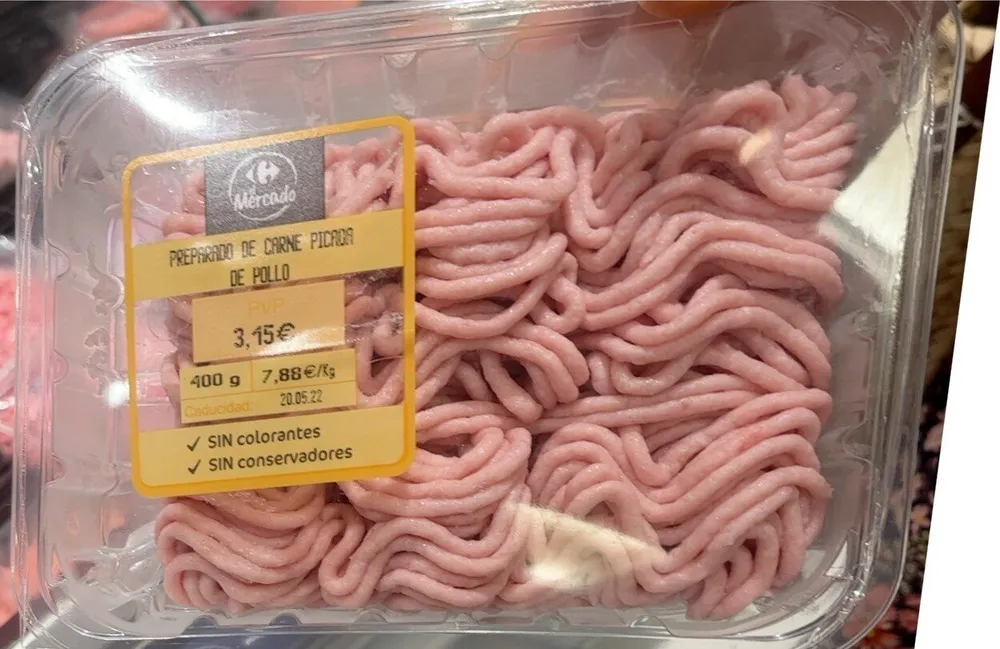 Preparado de carne picada de pollo