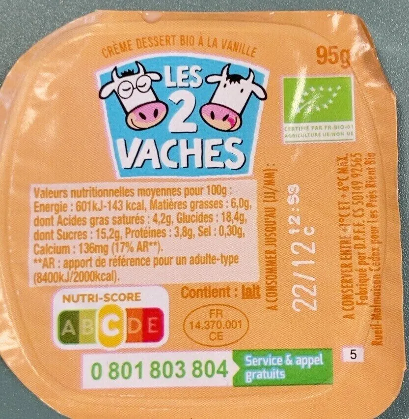 Crème à la vanille