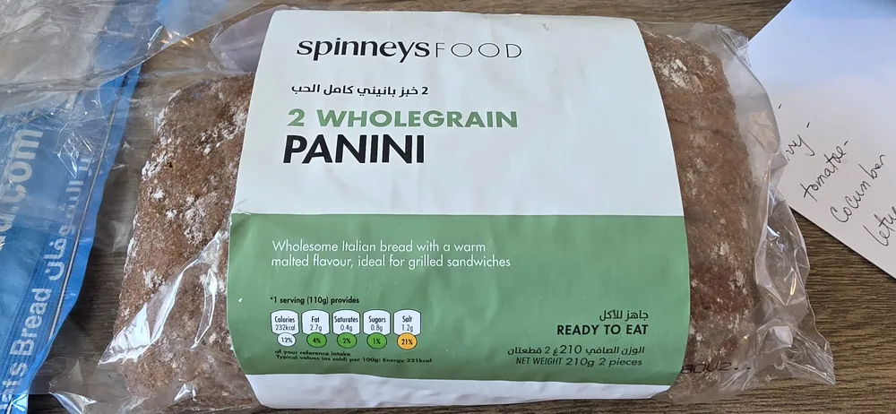 Whole grain panini