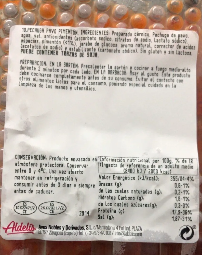 Pechugas de pavo marinada