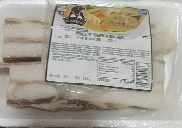Panceta ibérica salada