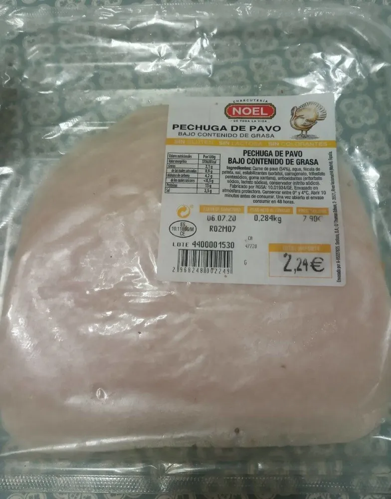 Pechuga de pavo bajo contenido en grasa