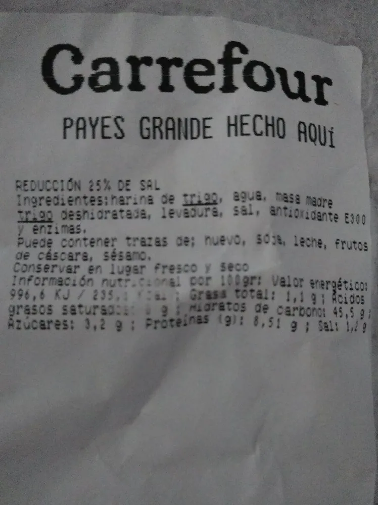 Pan payés grande