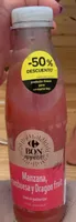 Zumo de manzana, frambuesa y dragon fruit